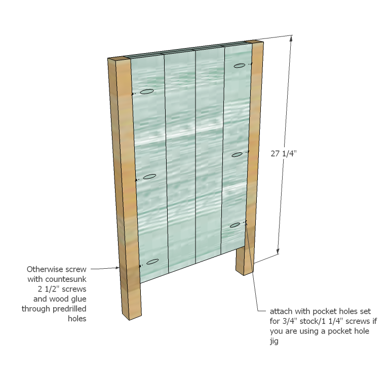 Reclaimed Wood Look Bedside Table — step 2