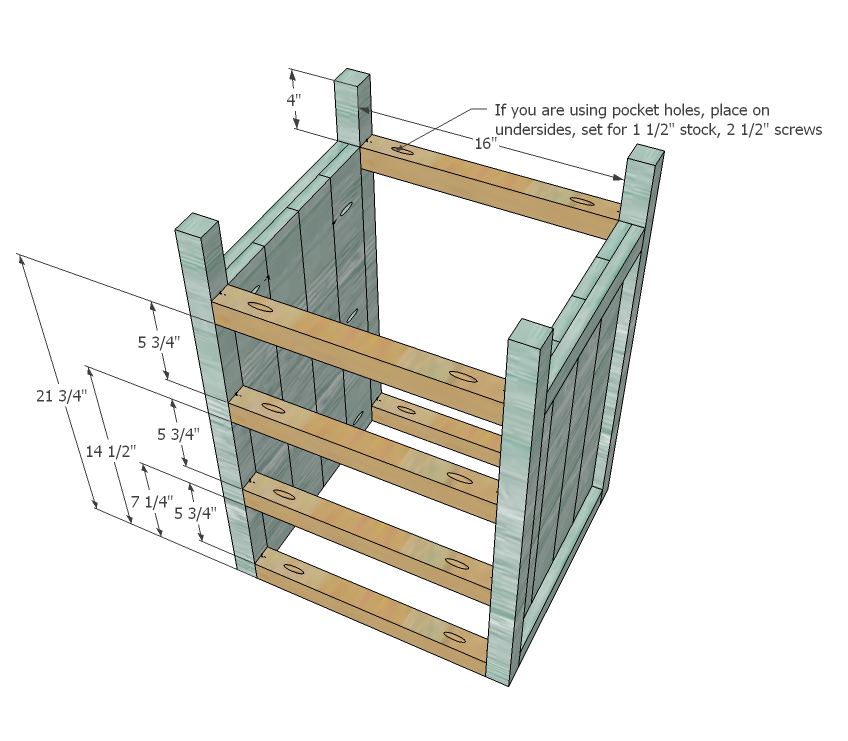 Reclaimed Wood Look Bedside Table — step 3