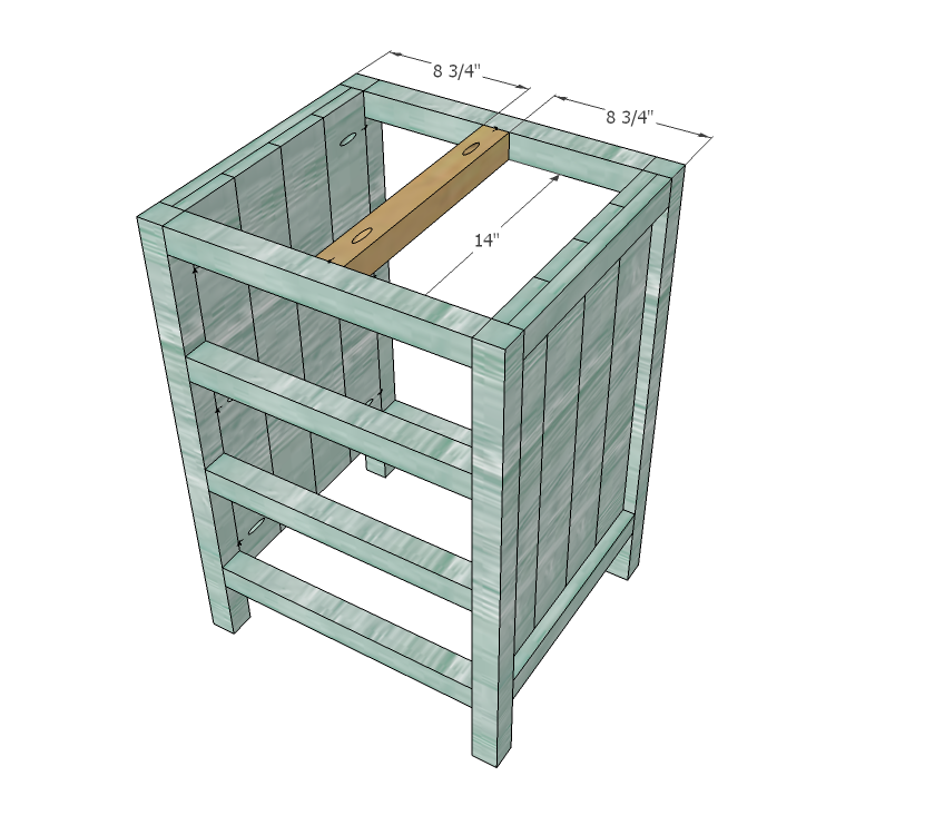 Reclaimed Wood Look Bedside Table — step 4