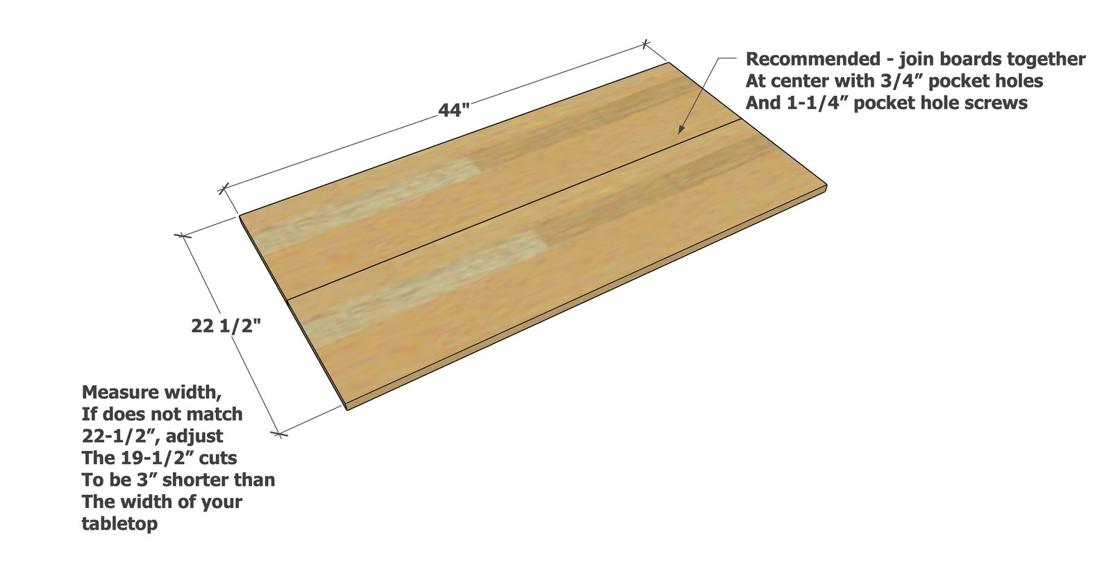 Rectangle Box Frame Coffee Table — step 1