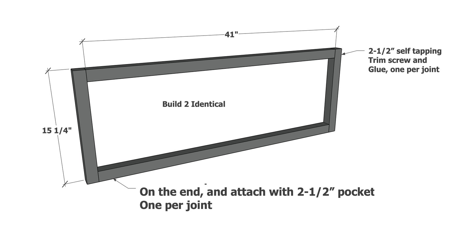 Rectangle Box Frame Coffee Table — step 2