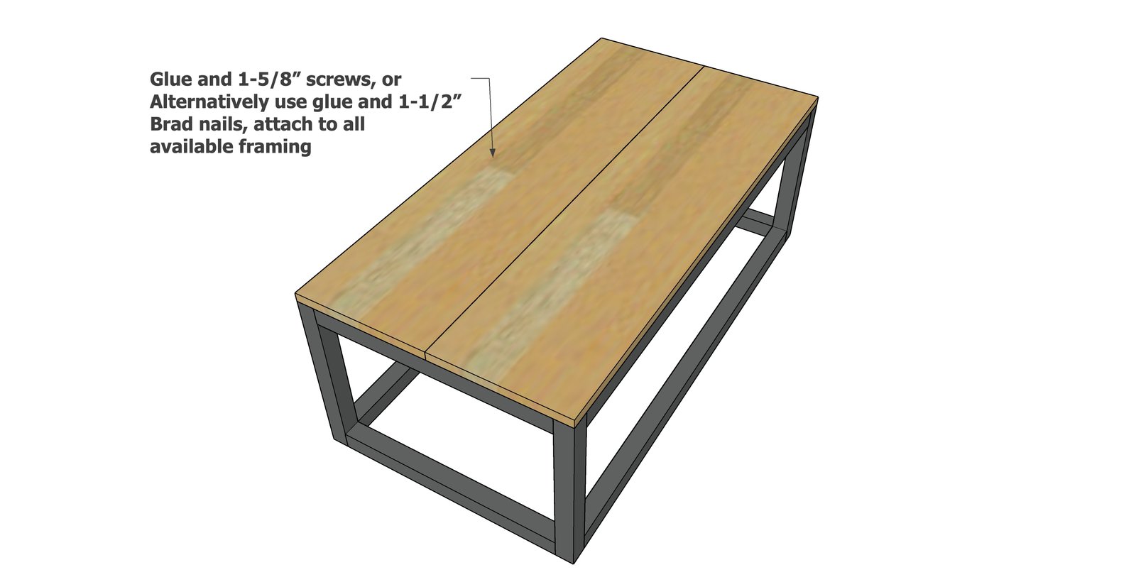 Rectangle Box Frame Coffee Table — step 4