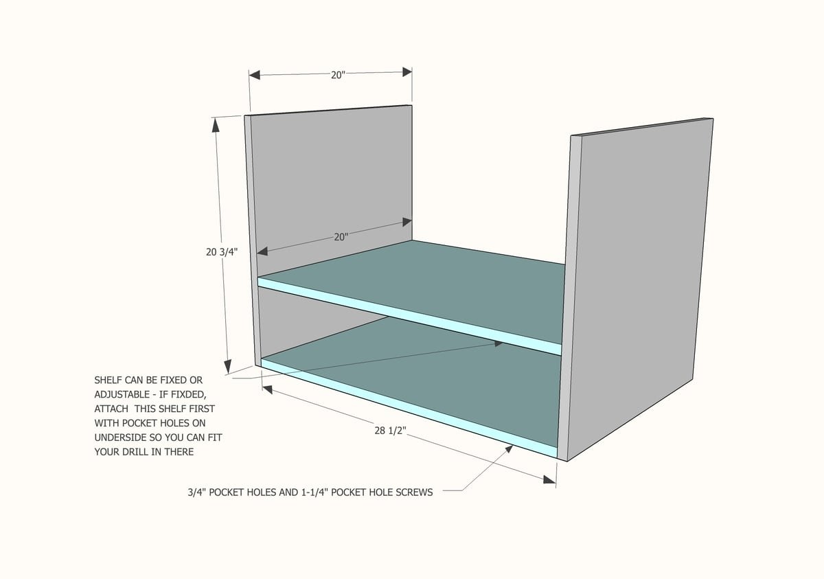Refined Printer Cabinet — step 1