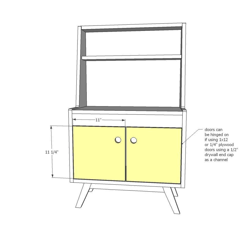 Retro Wood Toy Pretend Play Kitchen Dish Hutch — step 7