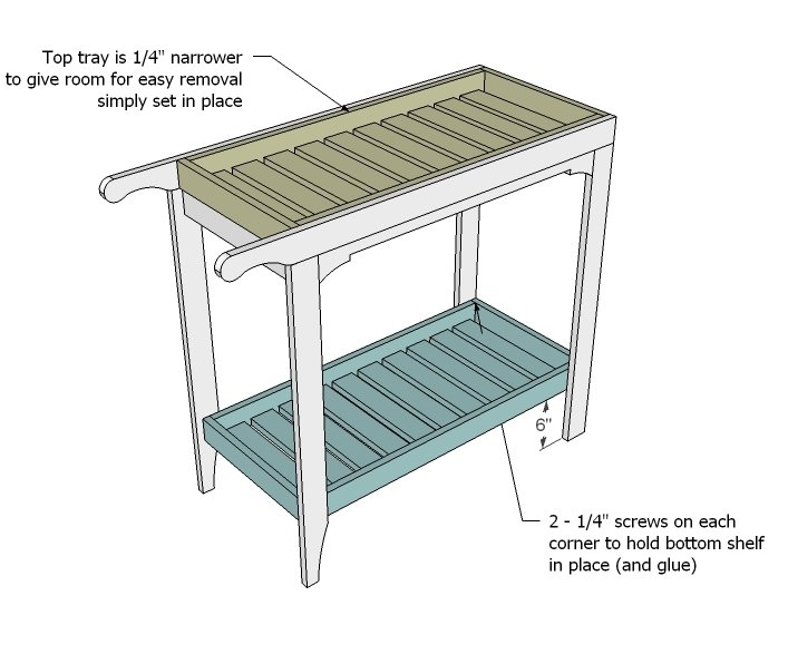 Rolling Bar Cart with Removable Tray — step 6