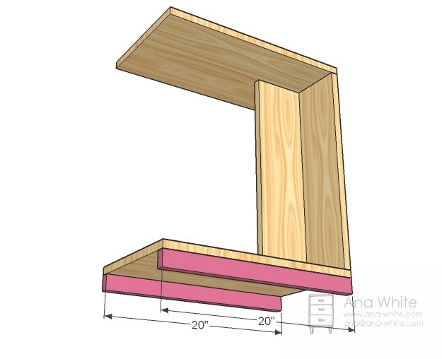 Rolling C End Table or Sofa Table — step 3