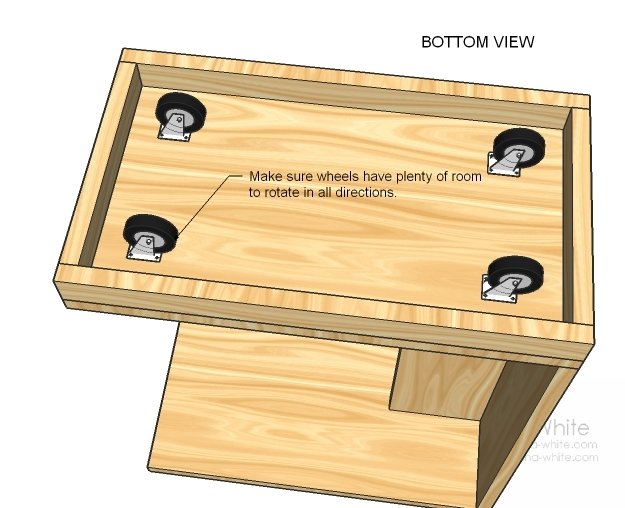 Rolling C End Table or Sofa Table — step 5