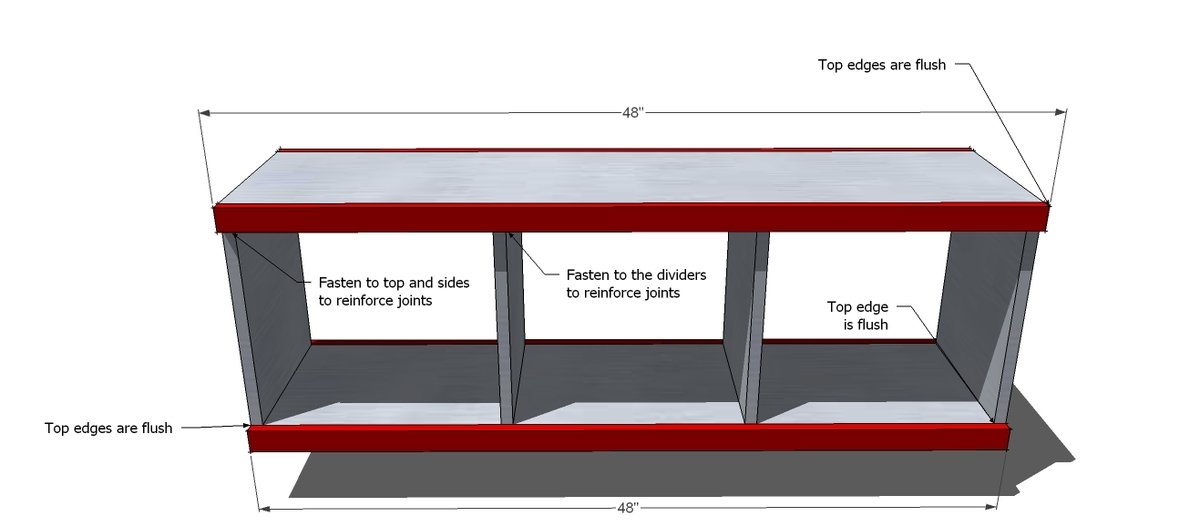 Rolling Cubby Bench — step 2