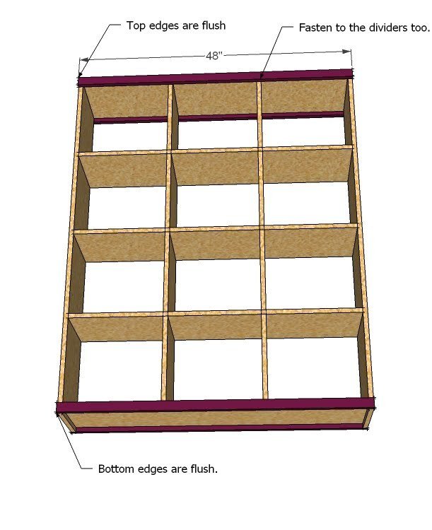 Rolling Room Divider Cubbies — step 4