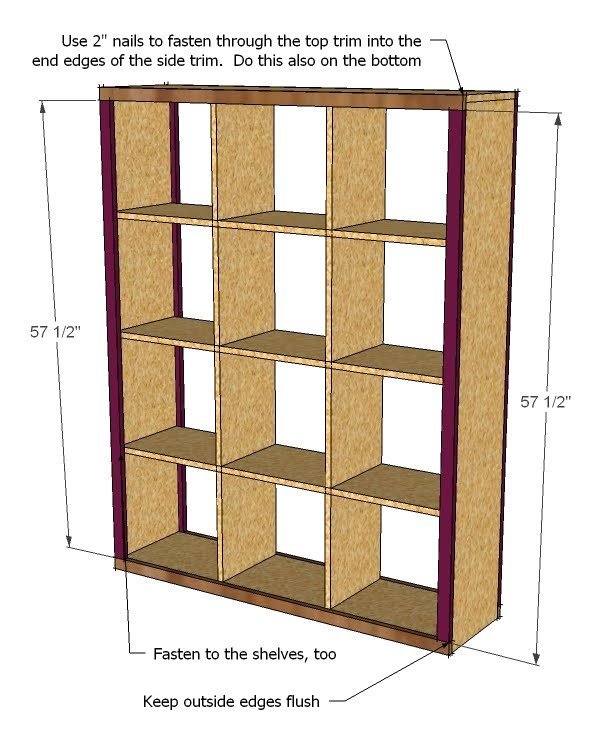 Rolling Room Divider Cubbies — step 5