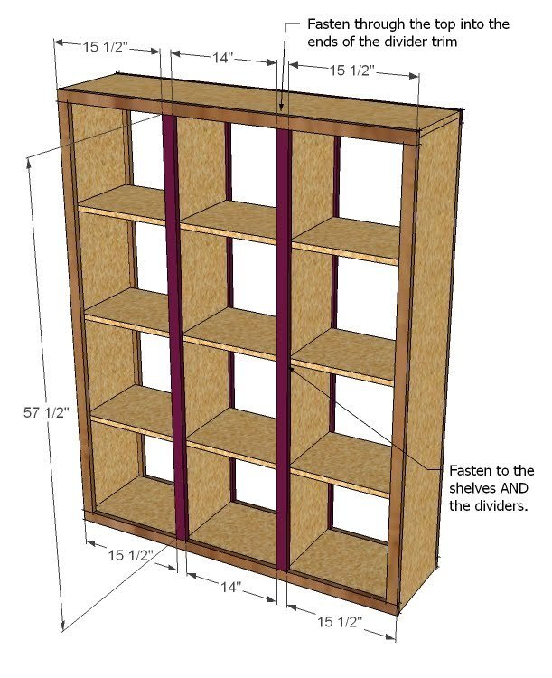 Rolling Room Divider Cubbies — step 6