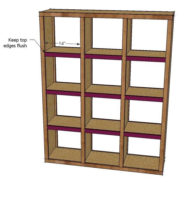 Rolling Room Divider Cubbies — step 7
