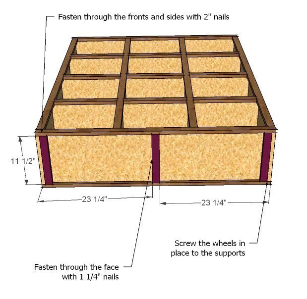 Rolling Room Divider Cubbies — step 8