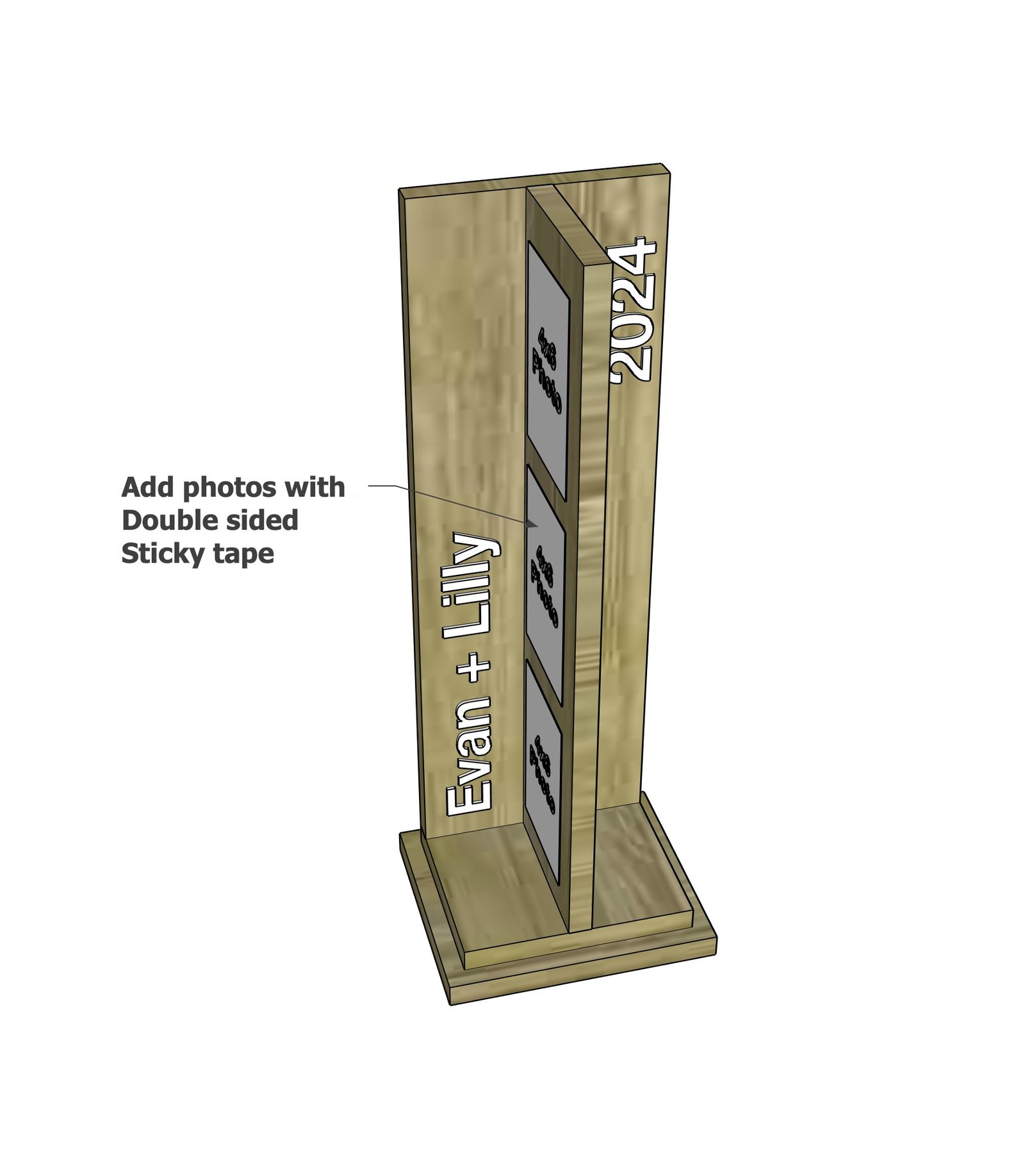 Rotating Standing Photo Display — step 4