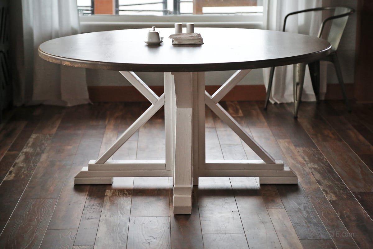 Round 2x4 Farmhouse Table Base
