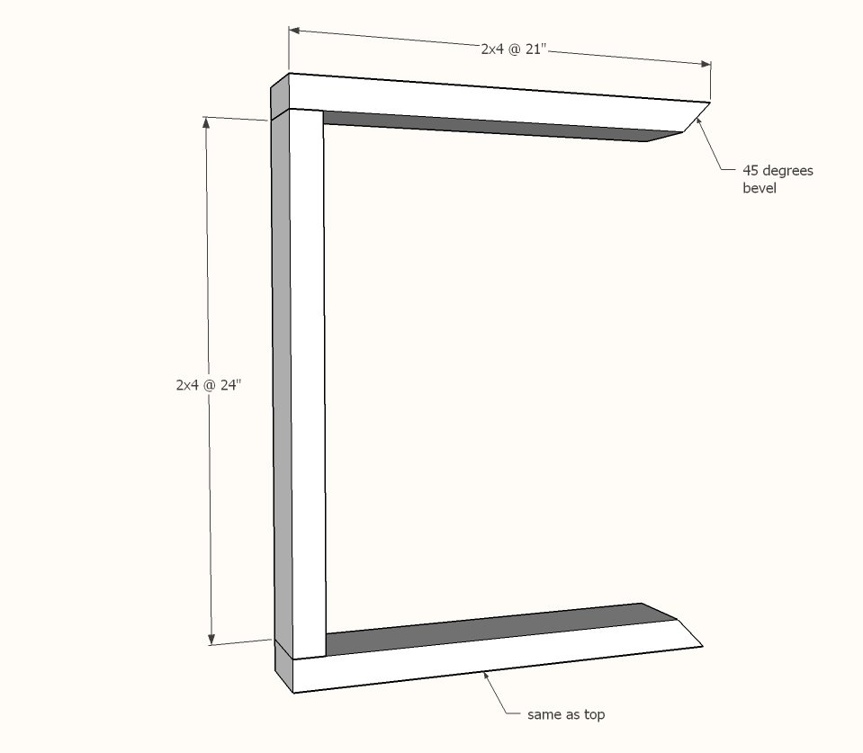 Round 2x4 Farmhouse Table Base — step 2