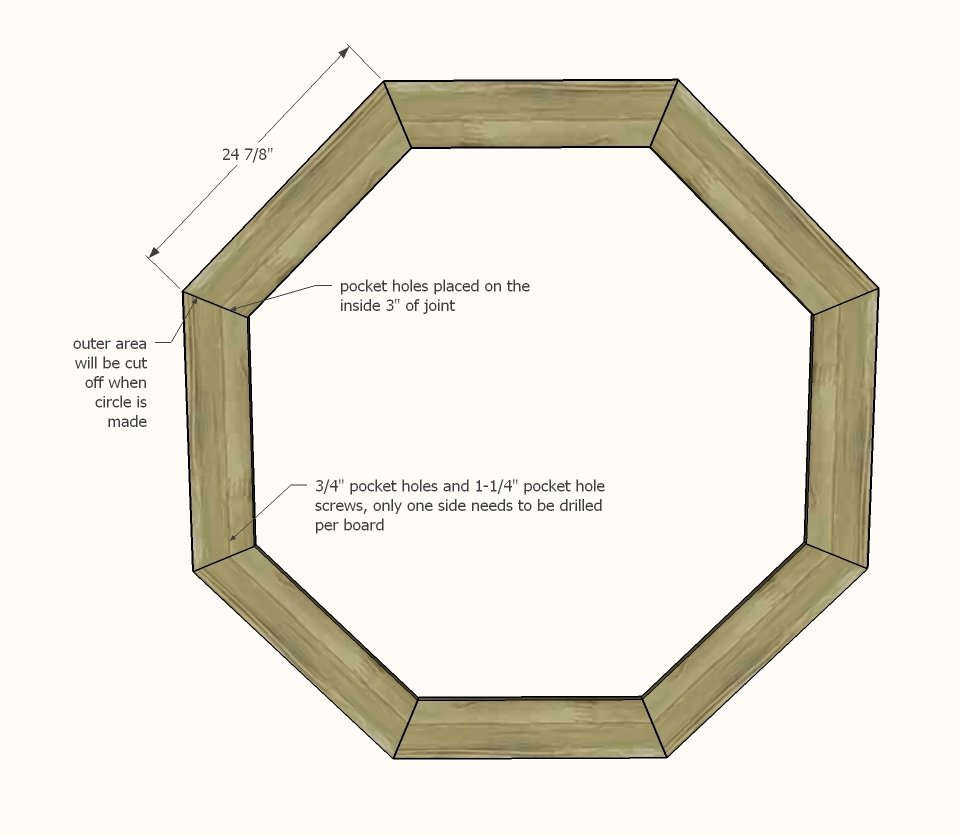 Round 2x4 Farmhouse Table Base — step 5