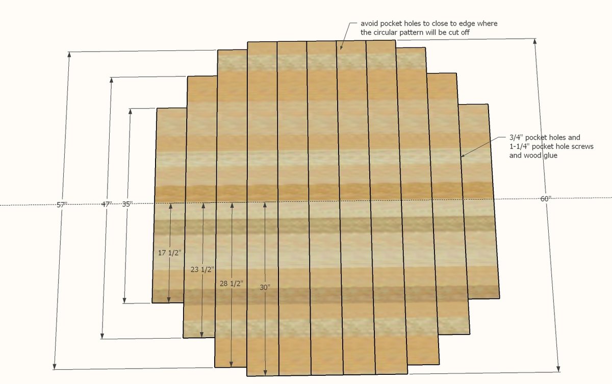 Round 2x4 Farmhouse Table Base — step 6