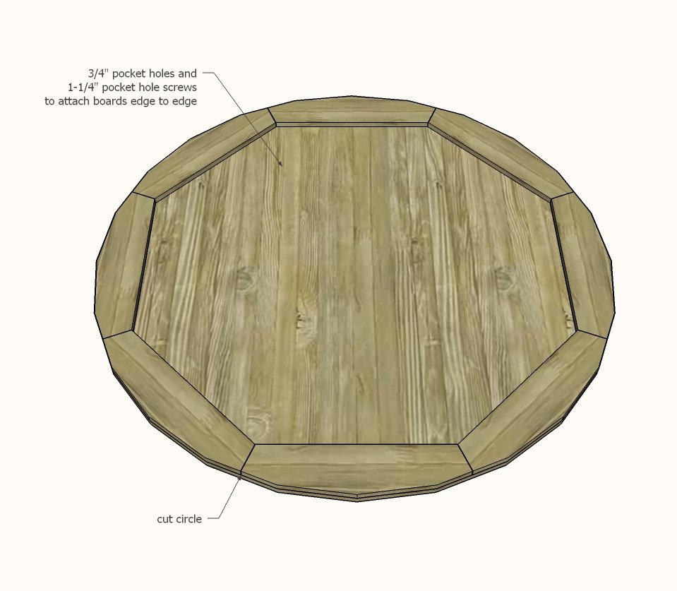 Round 2x4 Farmhouse Table Base — step 7