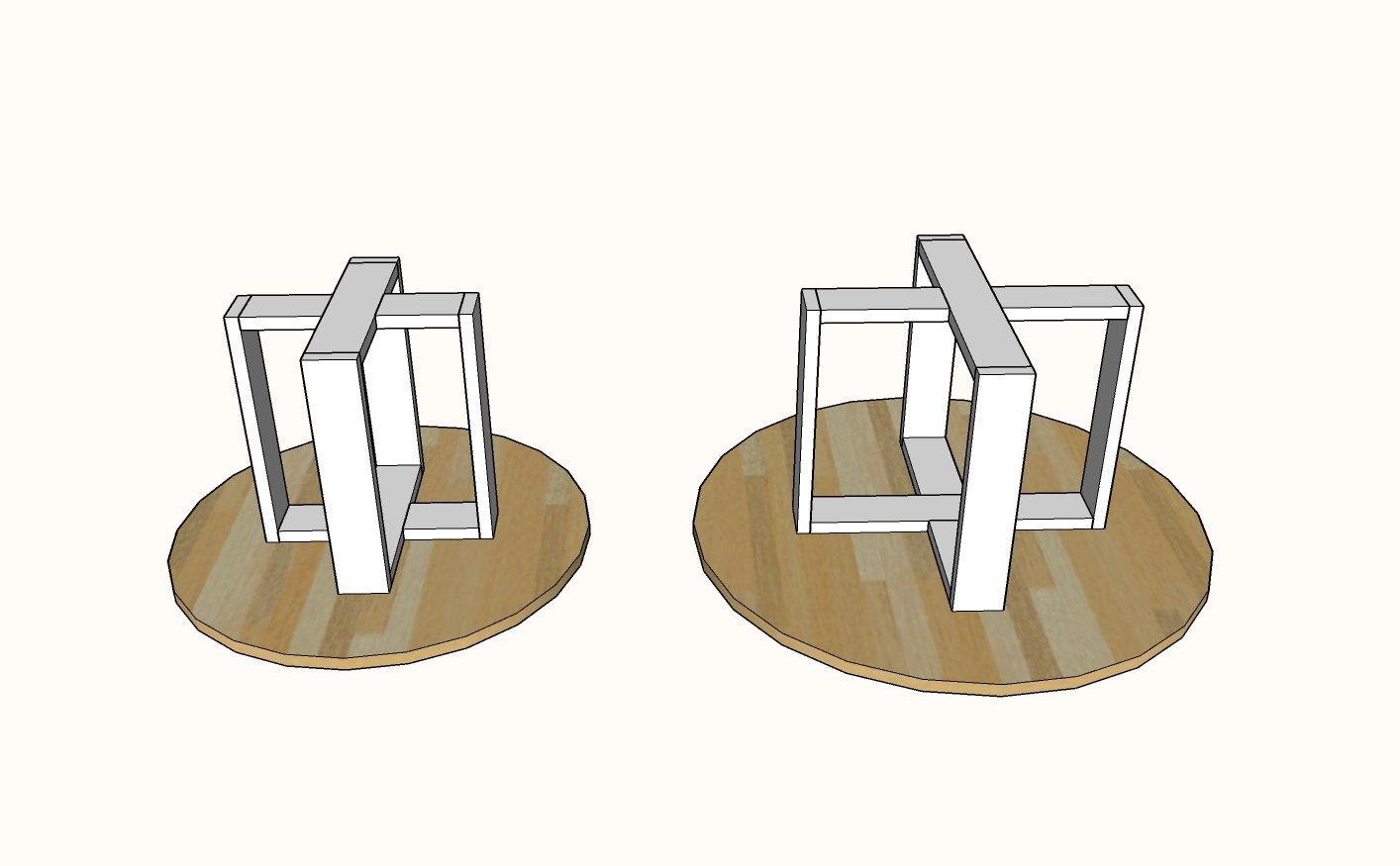 Round Modern Dining Table Base — step 3