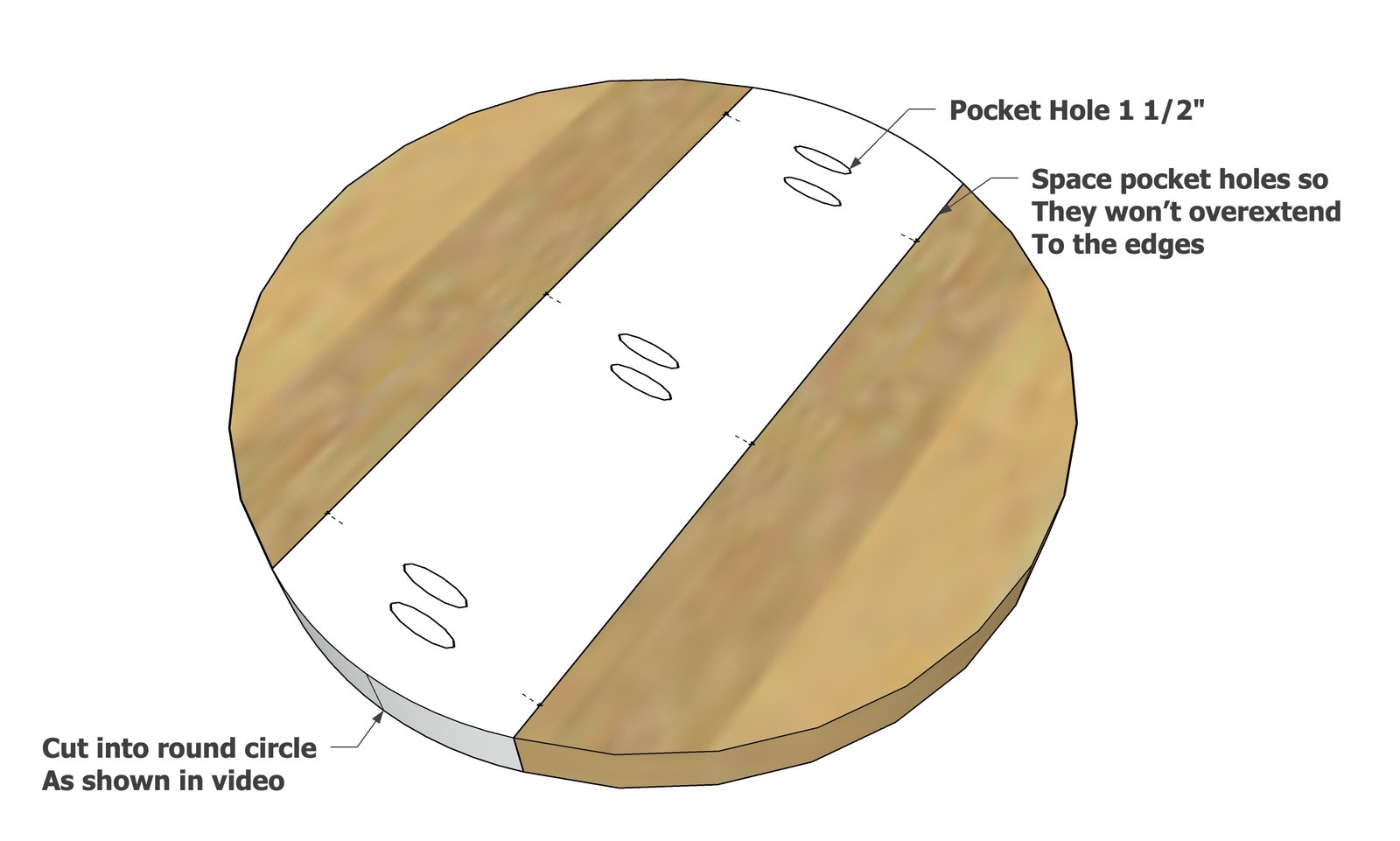 Round Modern Wood Side Tables — step 4