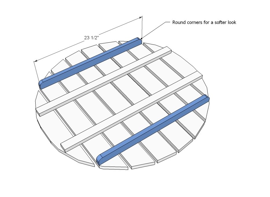 Round Outdoor Adirondack Side Table — step 2