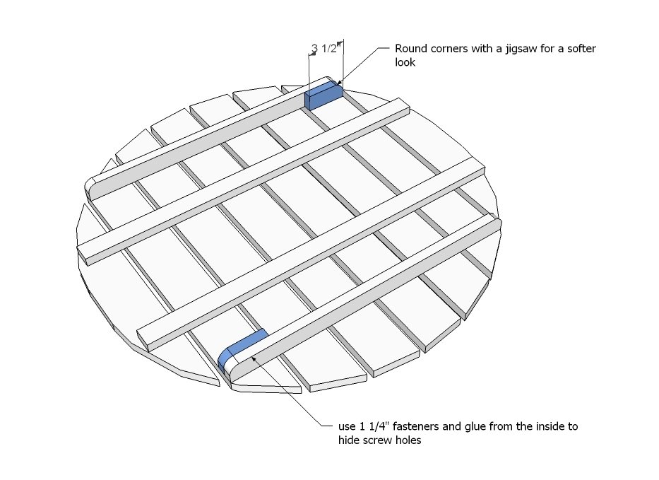 Round Outdoor Adirondack Side Table — step 3