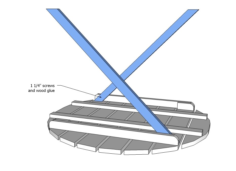 Round Outdoor Adirondack Side Table — step 4