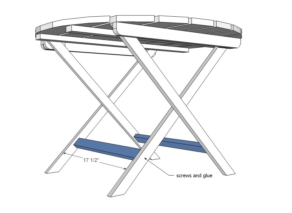 Round Outdoor Adirondack Side Table — step 6