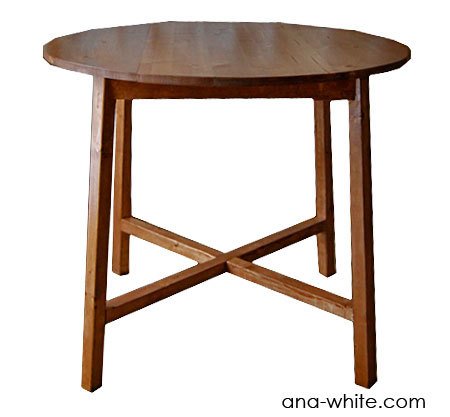Round X Base Table dimension diagram 1