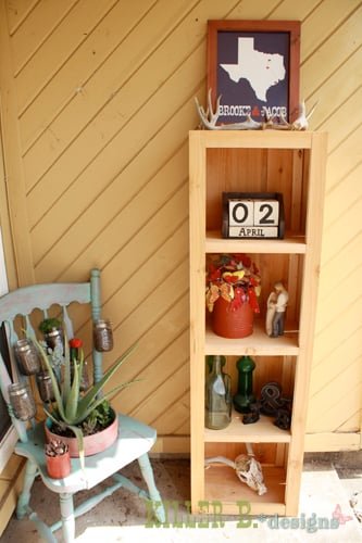 Rustic Bookcase from Fence Slats