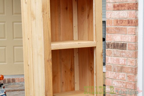 Rustic Bookcase from Fence Slats — step 12