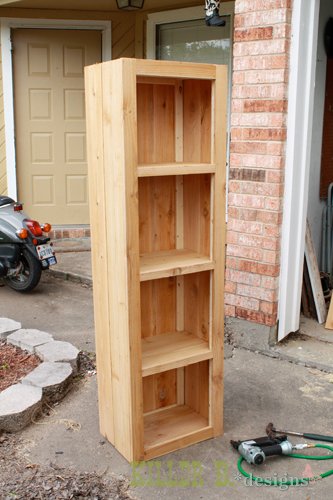 Rustic Bookcase from Fence Slats — step 13