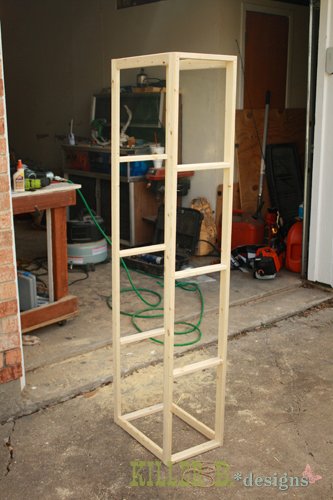 Rustic Bookcase from Fence Slats — step 3