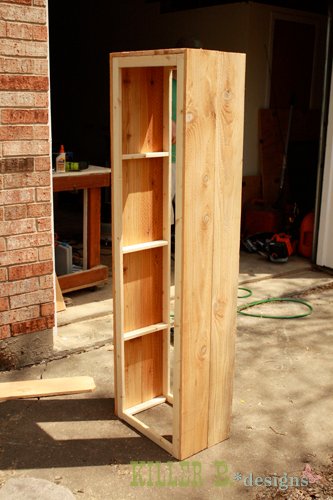 Rustic Bookcase from Fence Slats — step 5