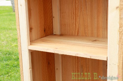 Rustic Bookcase from Fence Slats — step 8