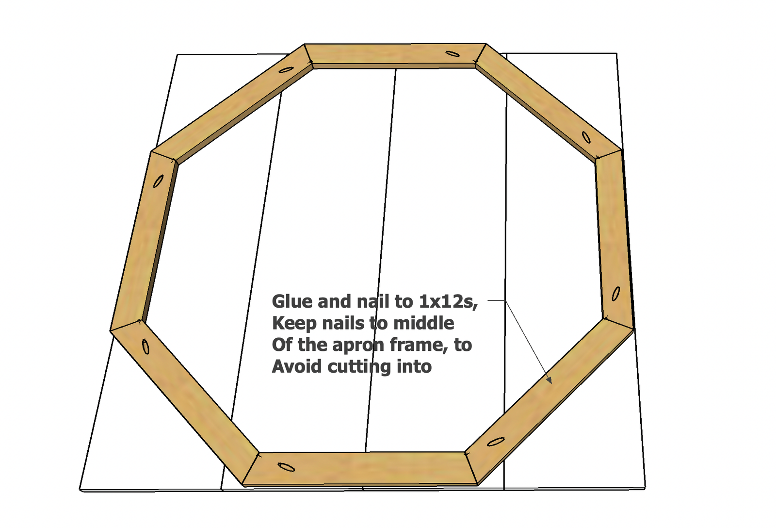 Rustic Farmhouse Round Coffee Table — step 3