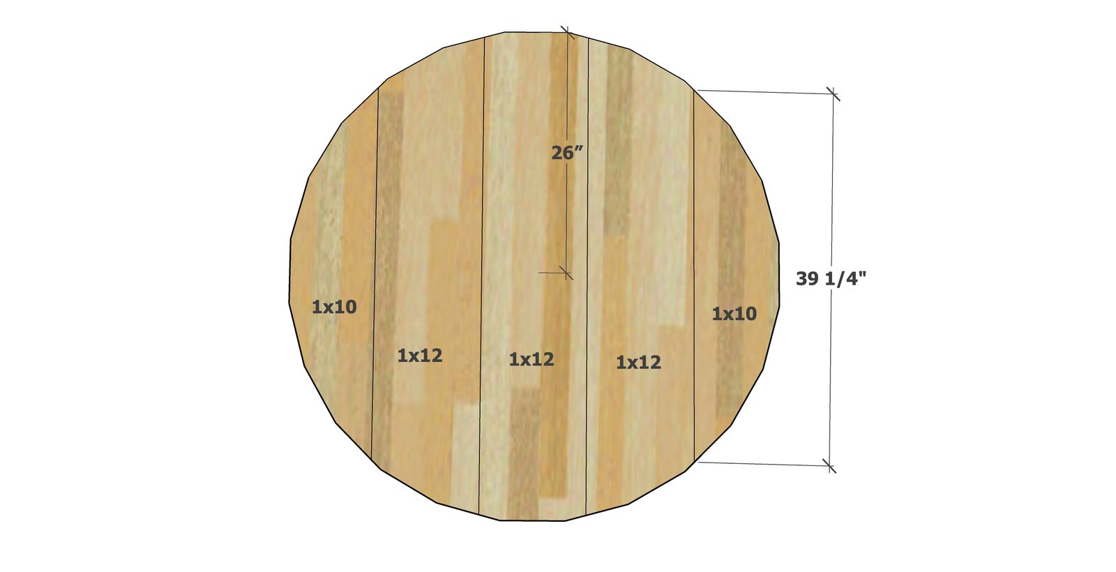 Rustic Farmhouse Round Grand Coffee Table — step 1