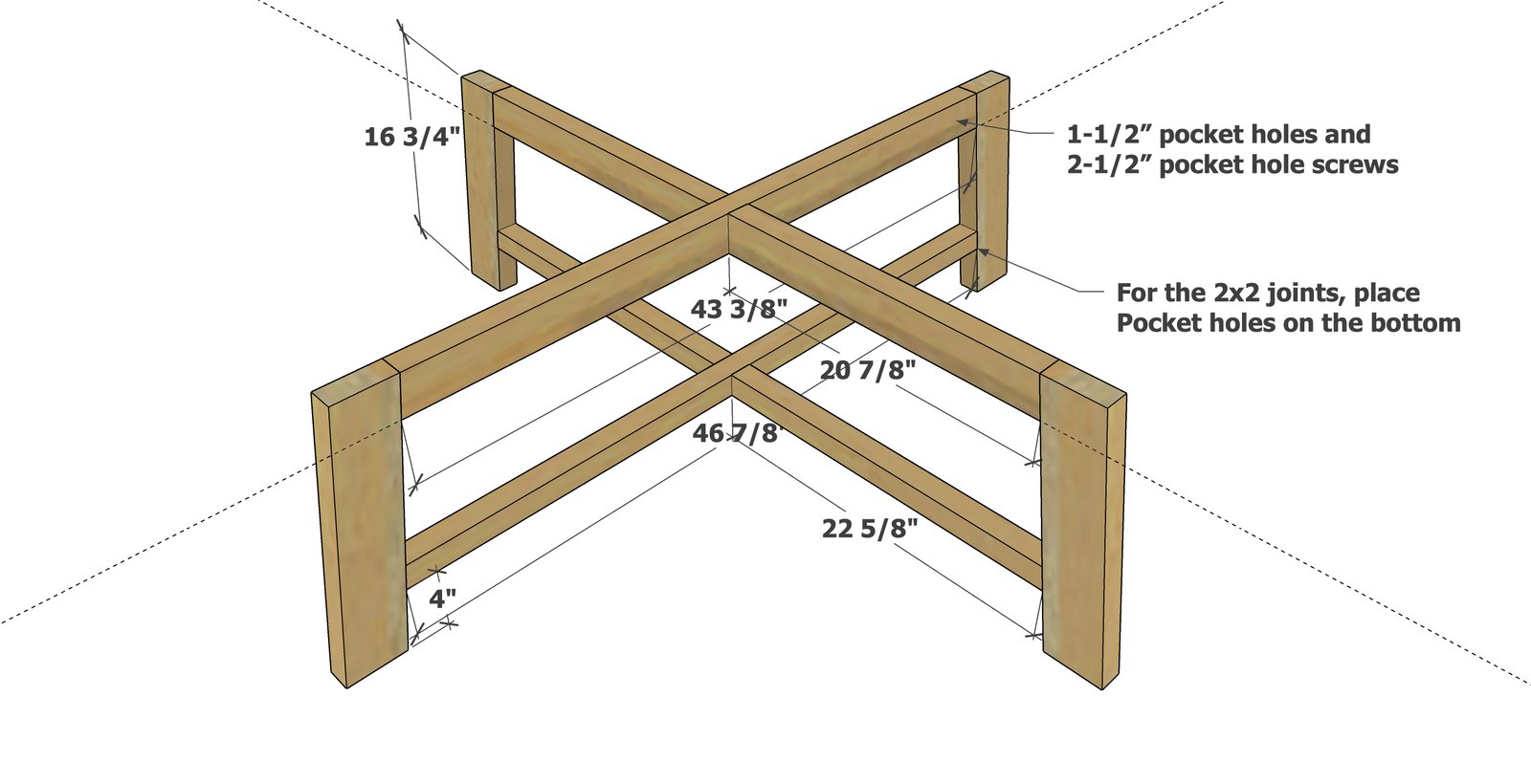 Rustic Farmhouse Round Grand Coffee Table — step 2