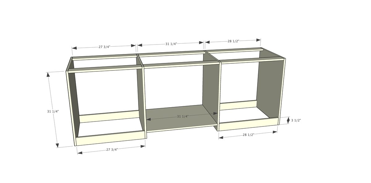 Rustic Laundry Room Cabinet with Hutch — step 1