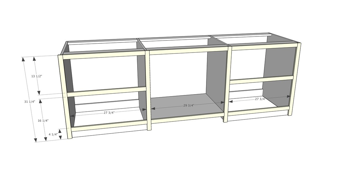 Rustic Laundry Room Cabinet with Hutch — step 2