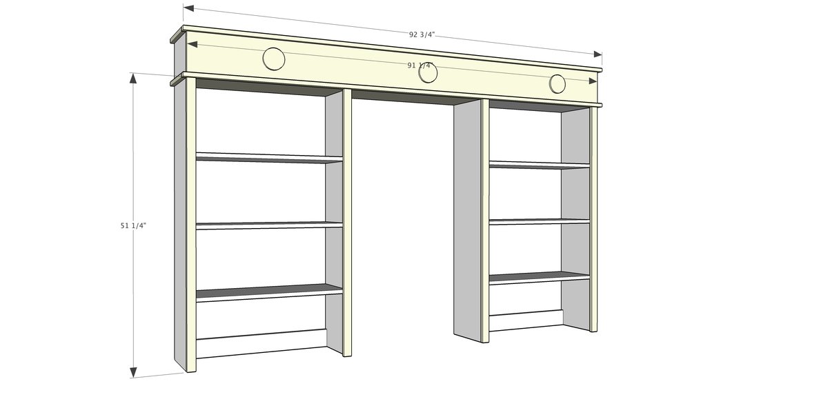 Rustic Laundry Room Cabinet with Hutch — step 6