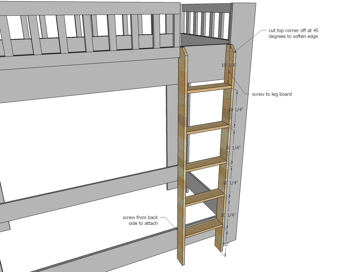 Rustic Modern Bunk Bed — step 6