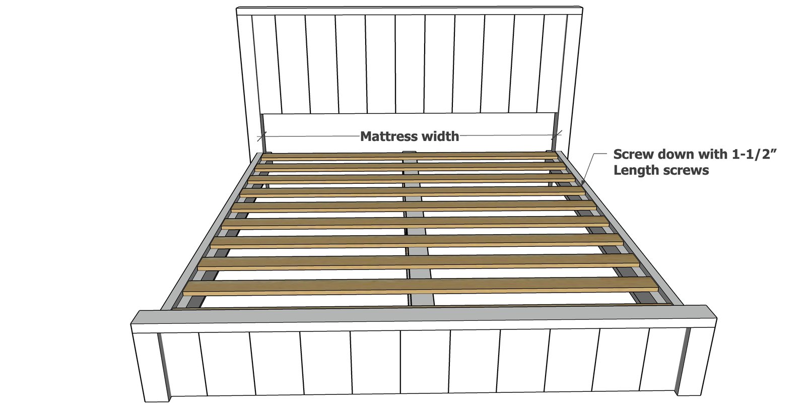Rustic Modern Farmhouse Bed (All Mattress Sizes) — step 6