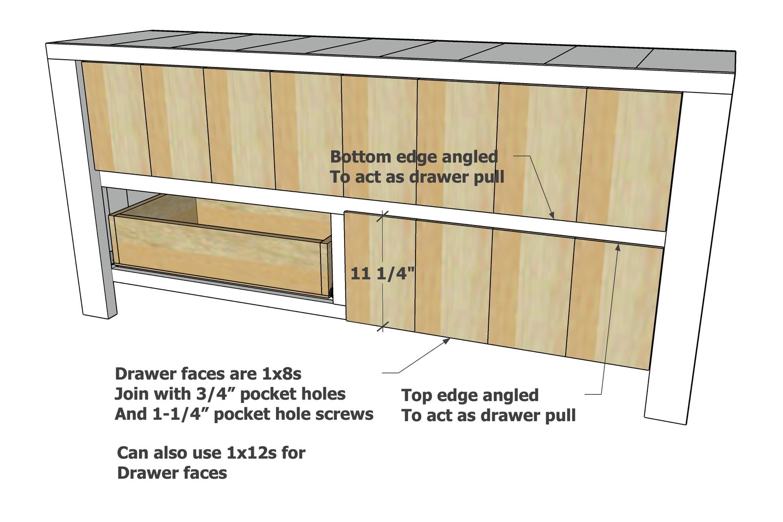 Rustic Modern Farmhouse Dresser Console — step 12