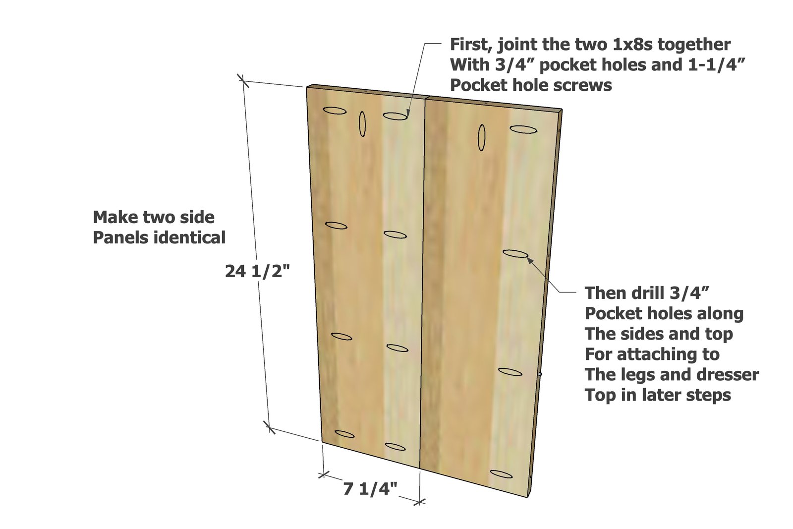 Rustic Modern Farmhouse Dresser Console — step 4