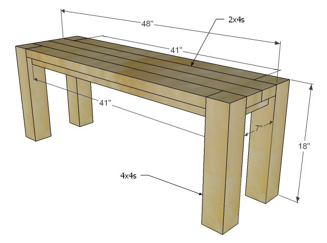 Rustic Parsons Farmhouse Table — step 1
