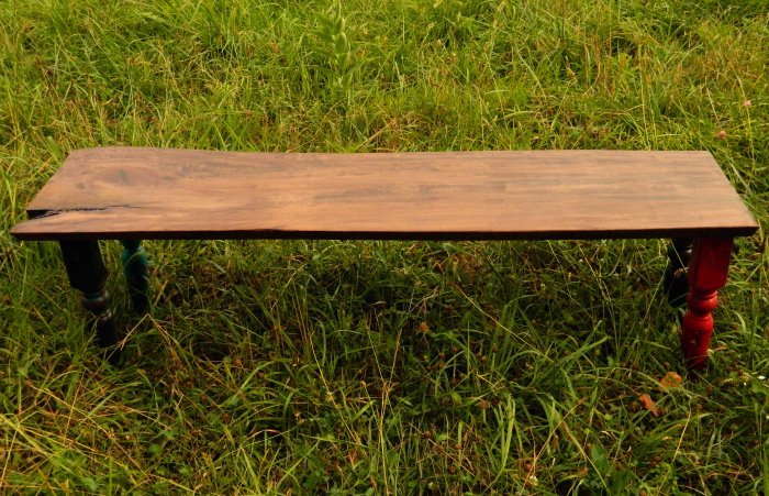 Rustic spindle bench — step 2