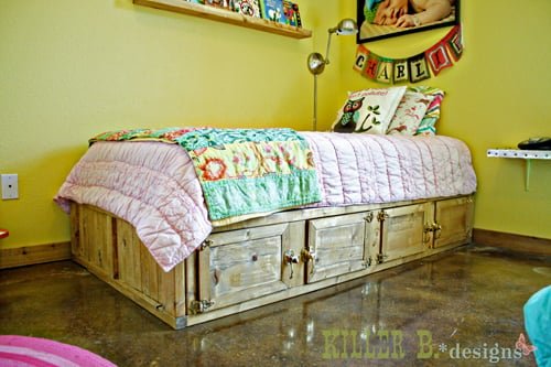 Rustic Storage Bed with Doors