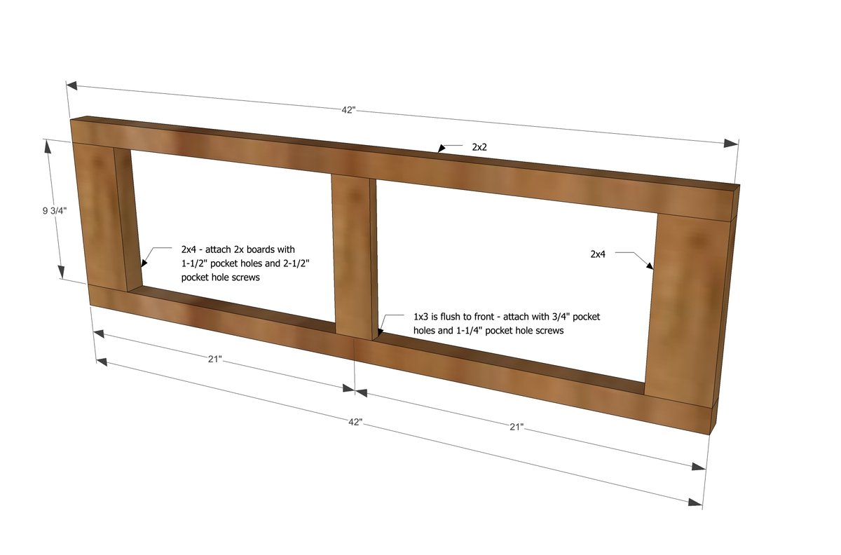 Rustic Storage Bed with Doors — step 1